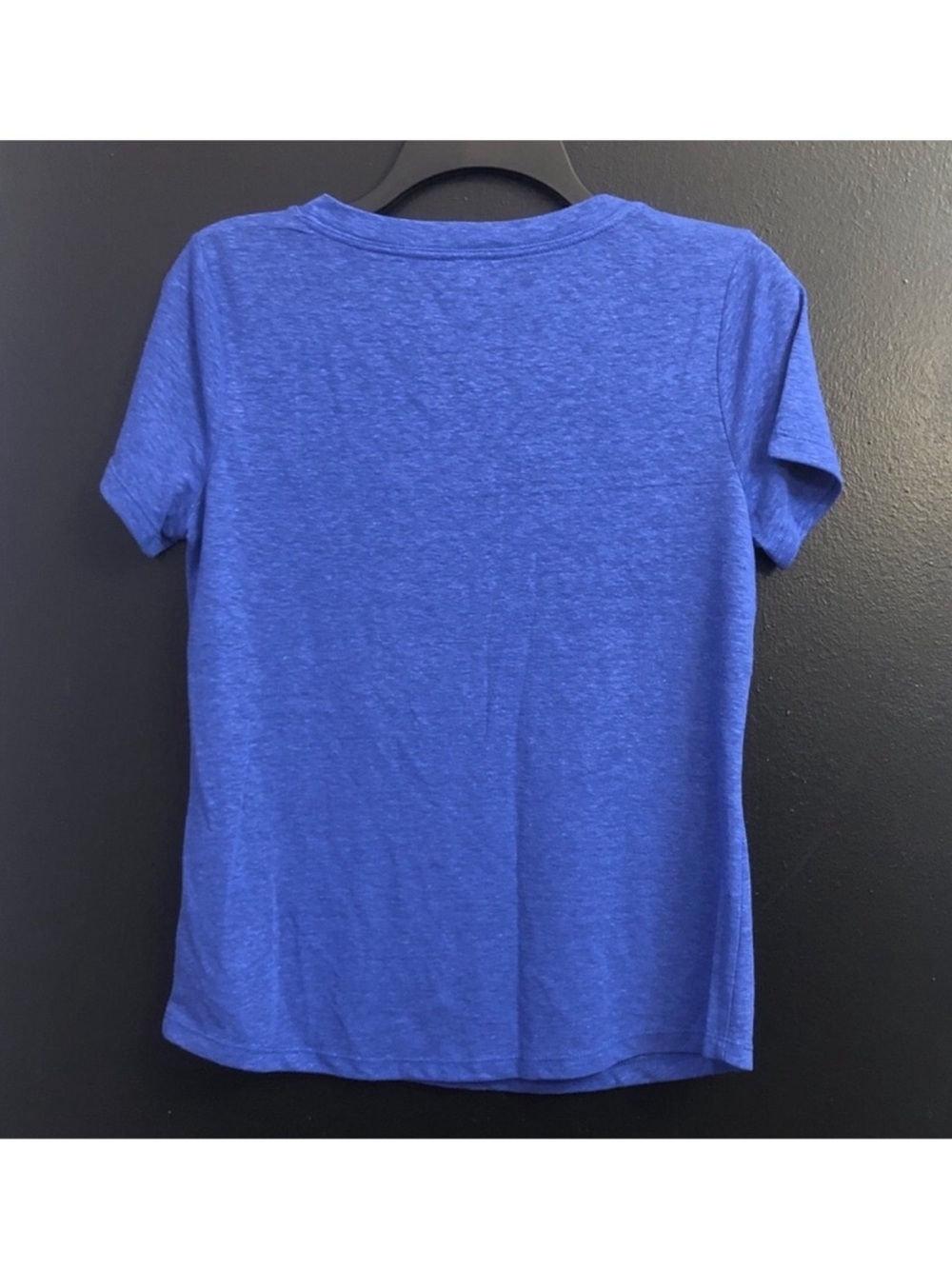 Talbots Cobalt Blue Short Sleeve Tee with Shoulder Buttons - Picture 2 of 4